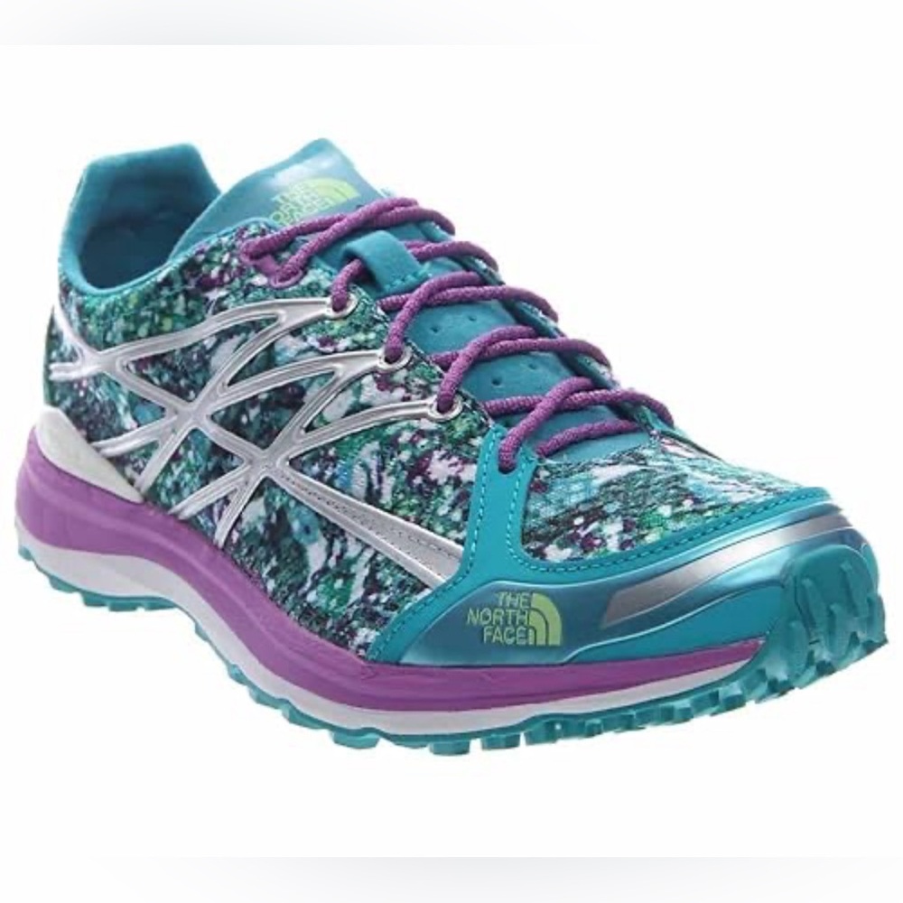 The North Face Women's Teal and Purple Athletic Shoes